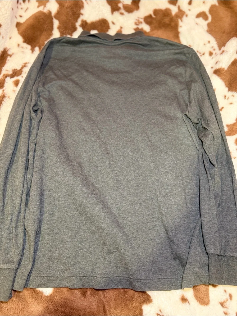 Polo by Ralph Lauren Men's Long-Sleeve Gray Polo Shirt